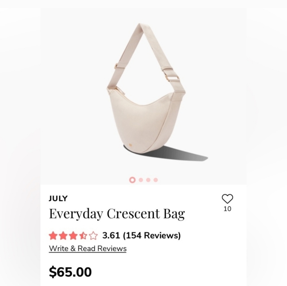 NWT. July Everyday Crescent Bag!